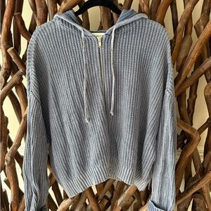 Aerie zip up sweatshirt. So comfy!!! Great for cool nights or at the beach!!!
